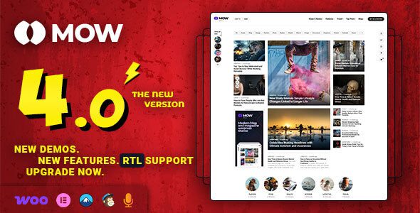 Mow – Blog and Magazine WordPress Theme